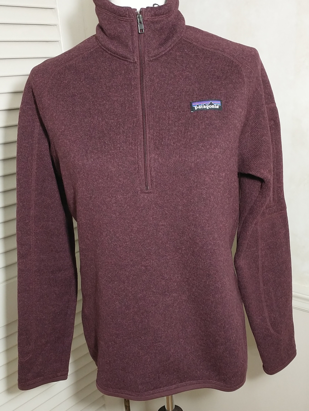 Patagonia Better Sweater‎ Quarter Zip, Dark Wine Color, Size Medium
